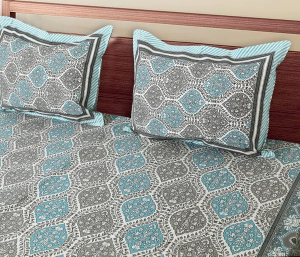 Grey_Cotton_The_Jaipuri_Lattice_Double_Bedsheet_With_Pillow_Cover_90_X_108_Cm